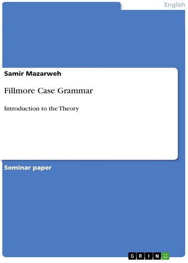 Mazarweh, Fillmore case grammar
